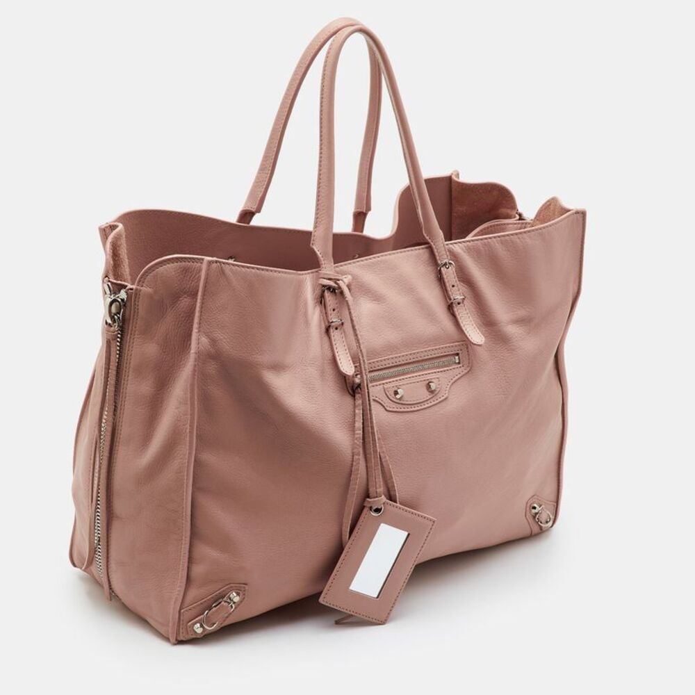 Balenciaga Papier A4 Peach Pink Leather Shopper Tote - Picture 3 of 7